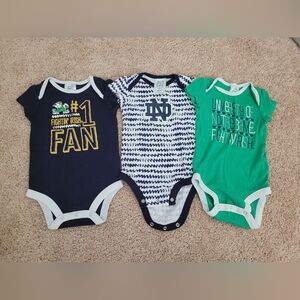 Notre Dame Onesie Set of 3 - 6-9 month